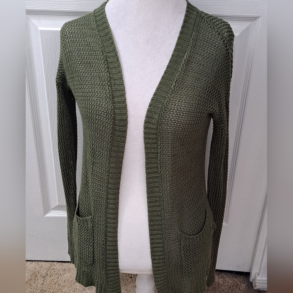 Mudd Women's Olive Green Cardigan Size XS
